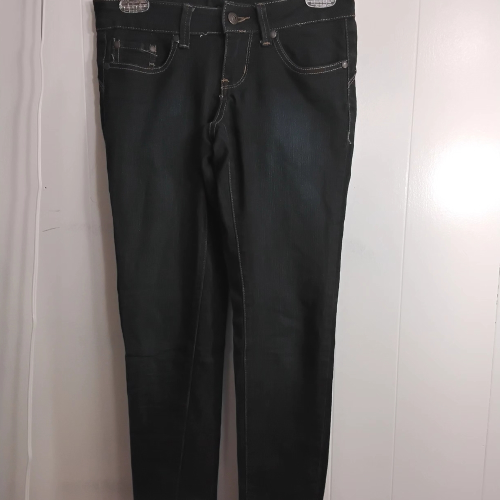 Blue Asphalt Black Skinny Jeans